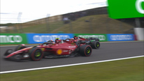 2022 British Grand Prix: Sainz swoops past Leclerc to take race lead at Safety Car restart