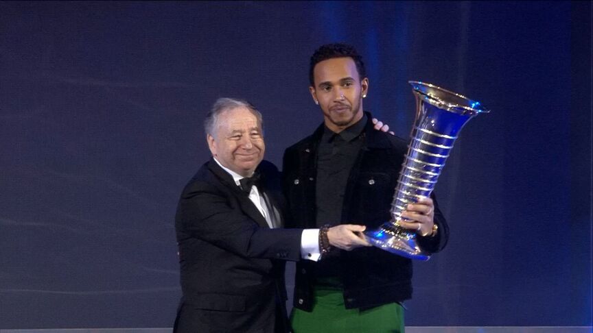 FIA Prize-Giving 2018: Lewis Hamilton awarded 2018 World Championship trophy