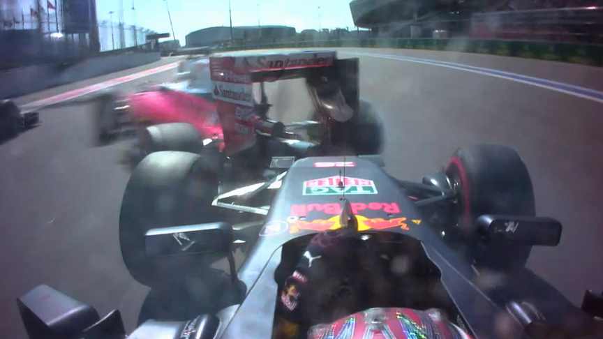 All the Angles: Kvyat torpedoes Vettel at 2016 Russian Grand Prix