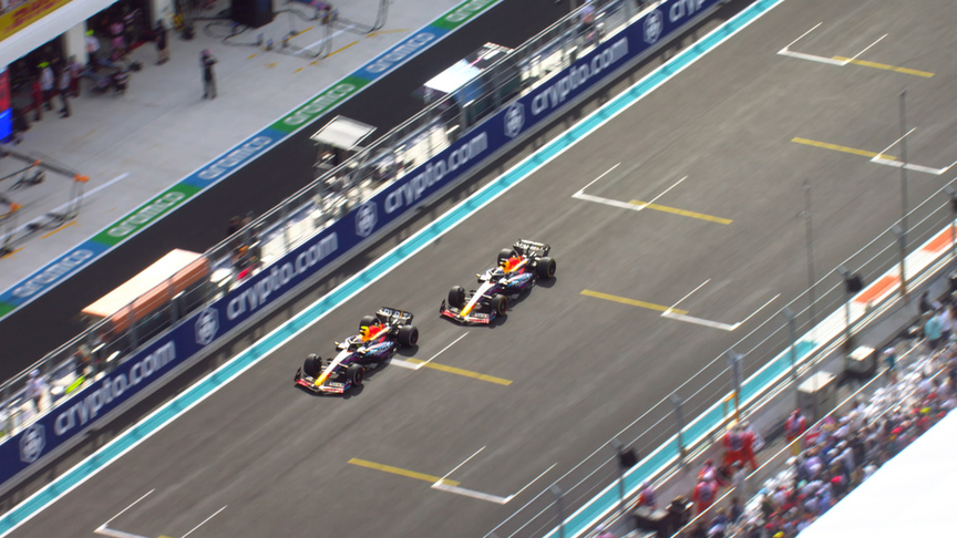 2023 Miami Grand Prix: Verstappen battles past team mate Perez to take the lead