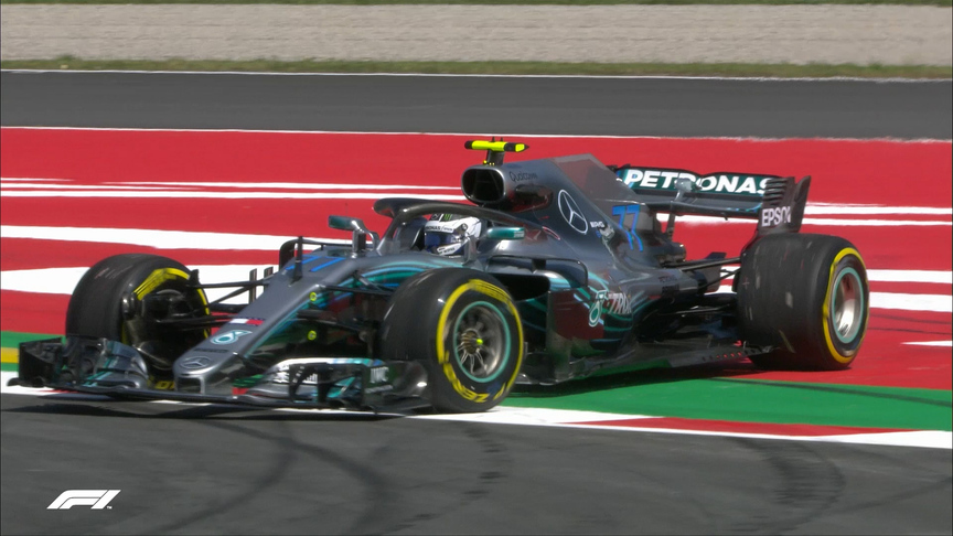 FP1: Vettel and Bottas spin in quick succession