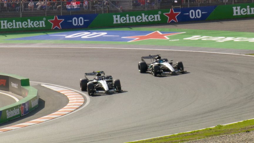 2026 Dutch Grand Prix: Russell lets Mercedes team mate Antonelli through to P2