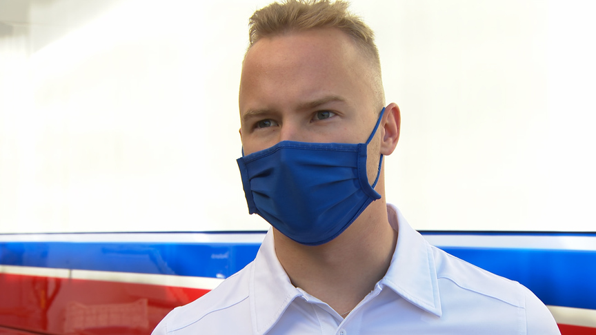 Nikita Mazepin is happy after 'a very good day' for Haas