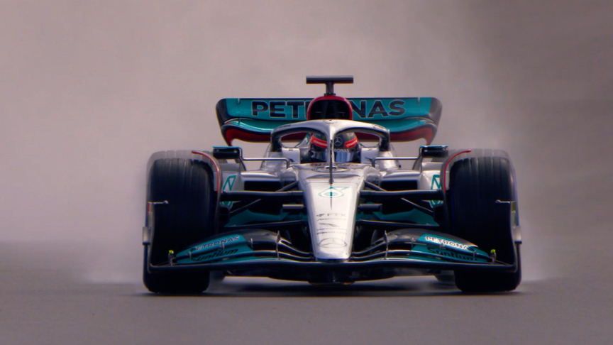 Russell and Hamilton brave wet conditions at Mercedes' Silverstone shakedown