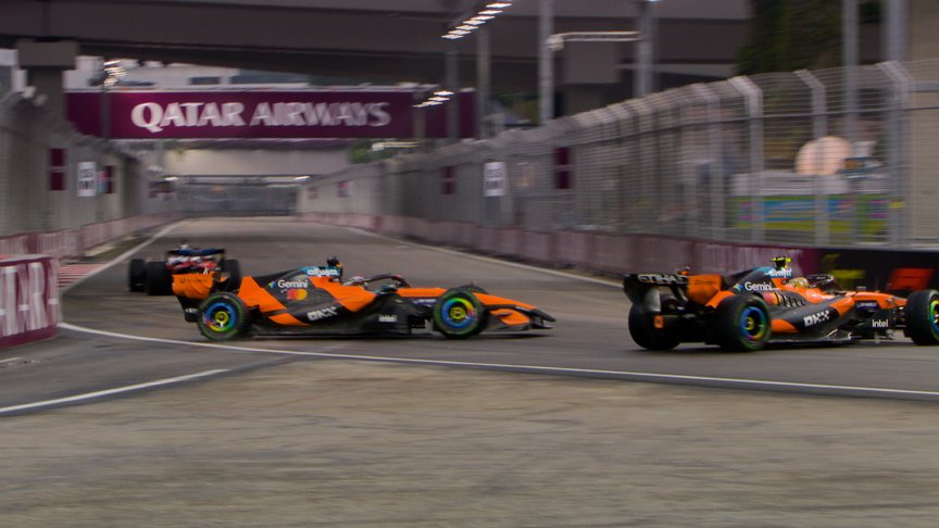 2026 Singapore GP Sprint: Norris and Piastri collide on the final lap