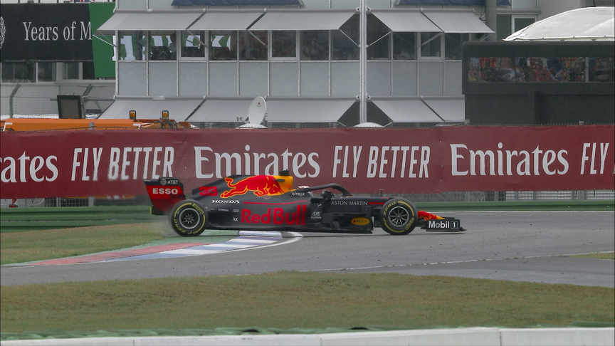 GERMAN GP: A 360 for Verstappen after switching to slicks