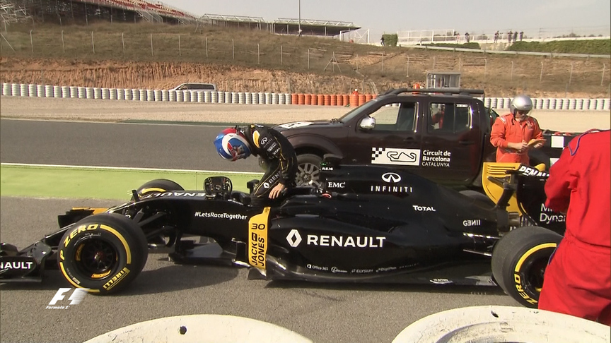 Palmer on a frustrating day for Renault