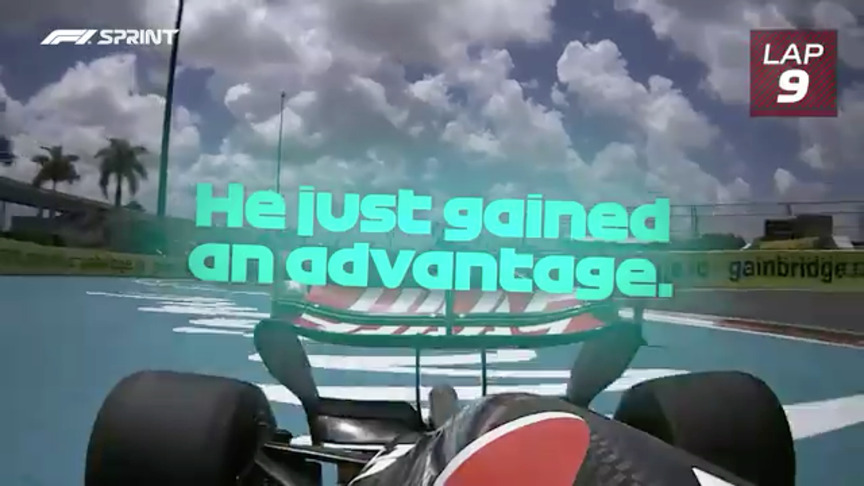 2024 Miami GP Sprint: Magnussen cuts the chicane as battle with Hamilton hots up