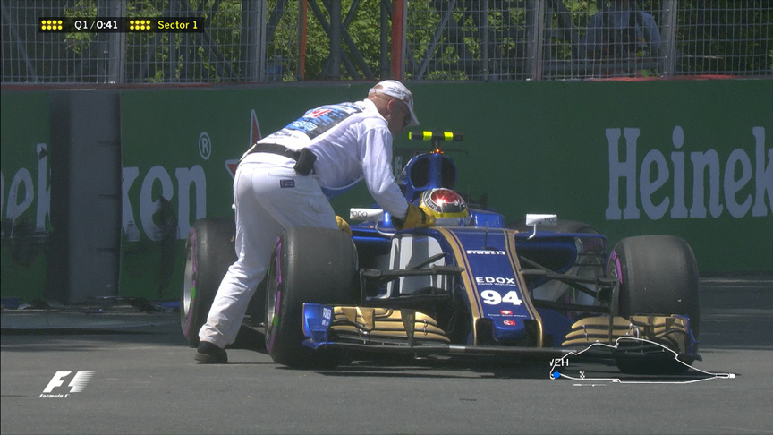 Qualifying: Wehrlein backs it into the Montreal barriers
