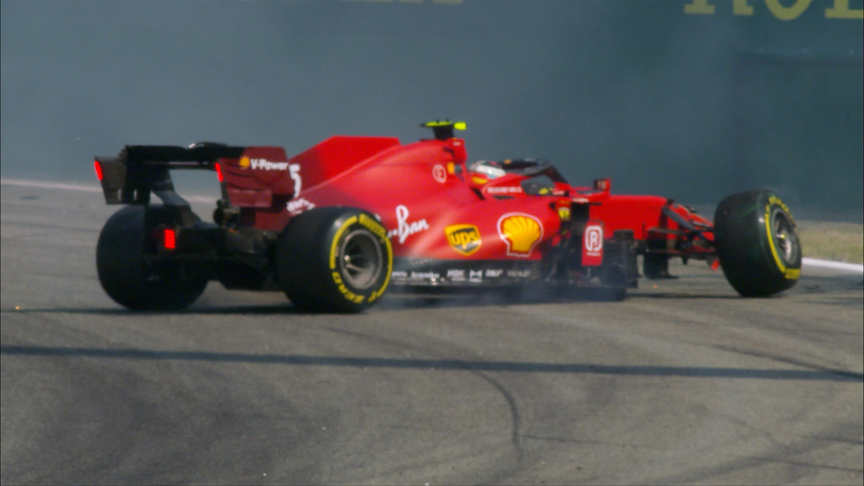 2021 Italian GP FP2: Sainz walks away from heavy crash during FP2 at Monza to bring out the red flags