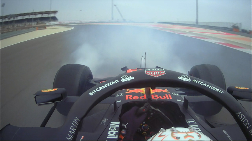 2020 Bahrain Grand Prix FP1: Verstappen spins at final corner