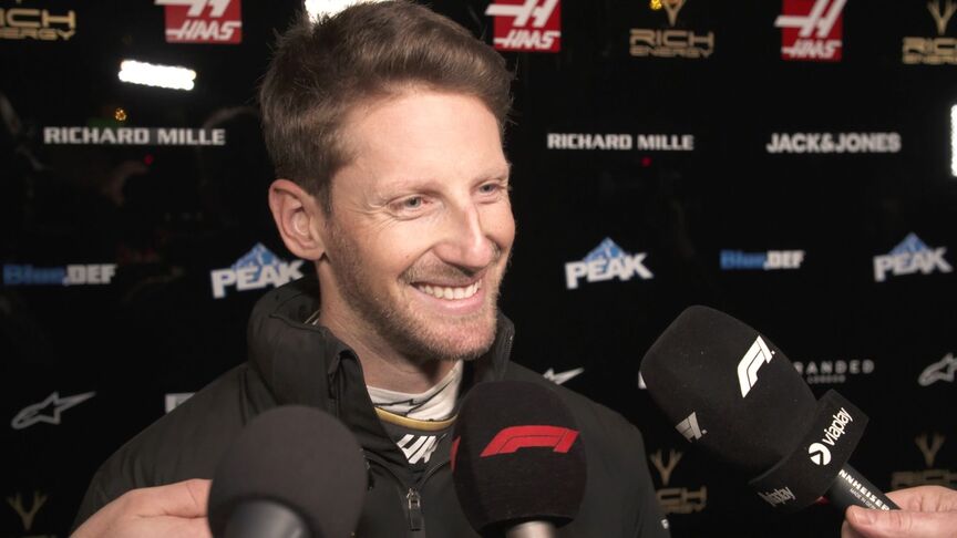 Romain Grosjean - Smiling 'from the first lap'