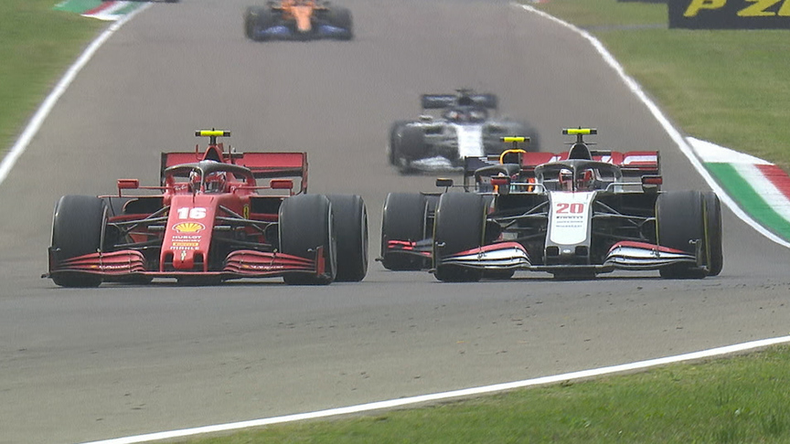 2020 Emilia Romagna Grand Prix: Ricciardo and Leclerc overtake Magnussen in epic midfield battle