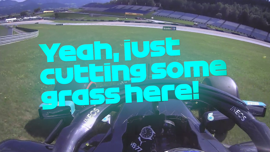 WATCH: Valtteri Bottas's lawnmower moment