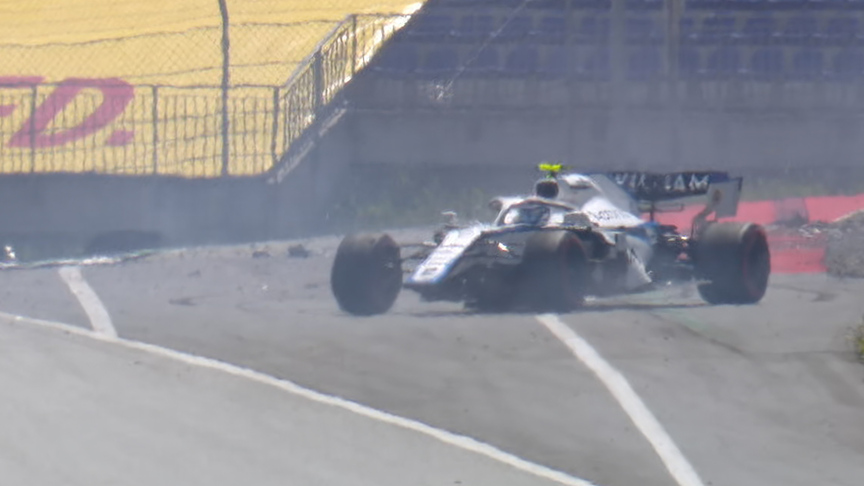 2020 Austrian Grand Prix FP3: Latifi spins into barriers