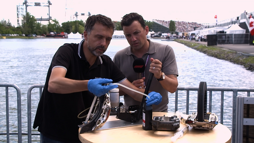 F1 TV Tech Talk - How to bleed brakes on F1 cars | Crypto.com