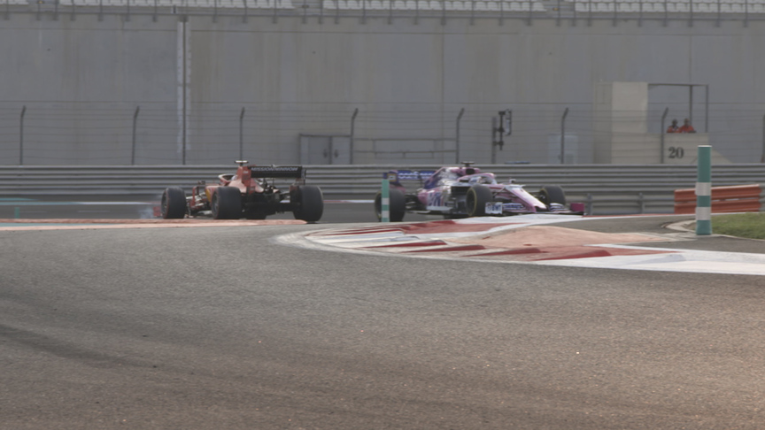 Perez taps Vettel into a spin at Abu Dhabi test