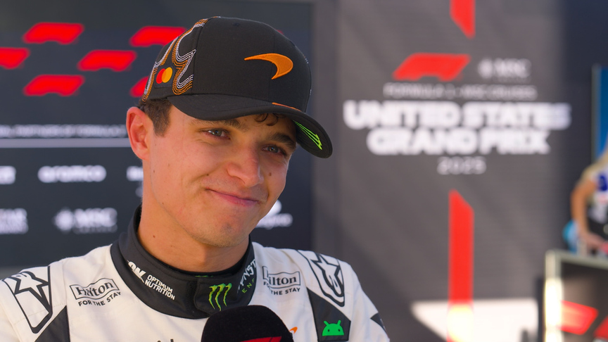 P2 Norris ‘had to just hit and hope for the last couple of corners’