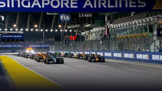 2025 Singapore Grand Prix: Russell leads as Norris jumps up to P3