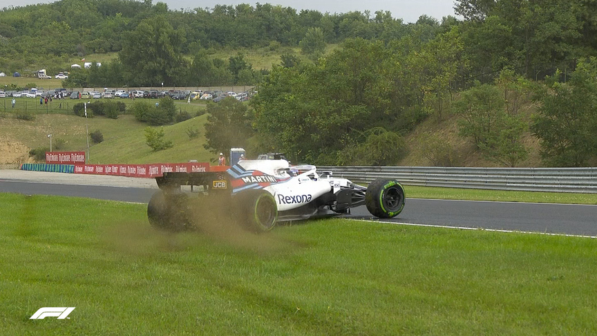 QUALIFYING: Stroll hits the wall as rain hits Hungary