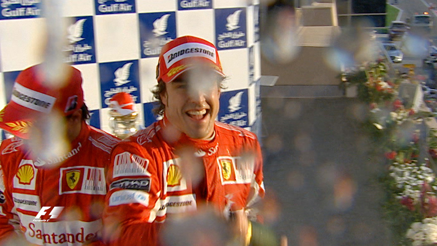 F1 VAULT: Alonso tastes victory on Ferrari debut