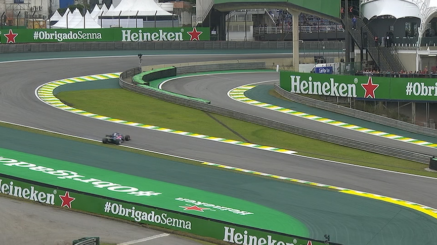 FP2: Kvyat ends up backwards after Senna S spin