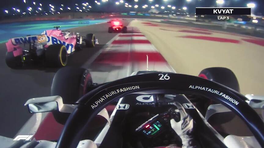 2020 Bahrain Grand Prix: Race restart onboards