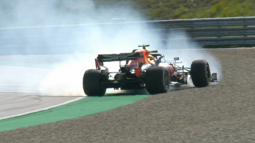 Styria FP2: Albon bounces through gravel