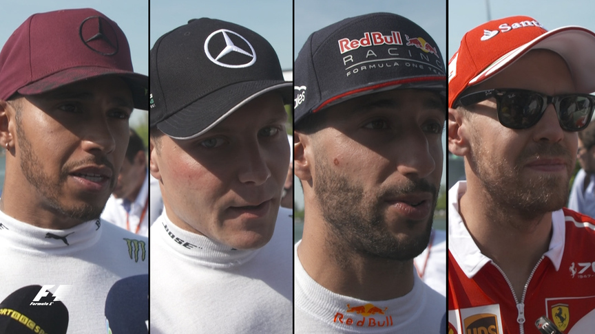 Drivers report back after the race in Canada