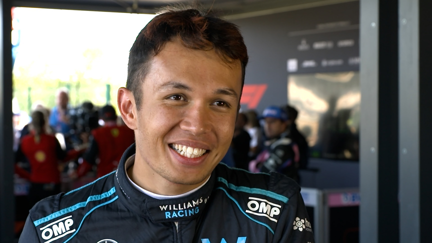 Albon admits he was 'holding on for dear life' to get P10