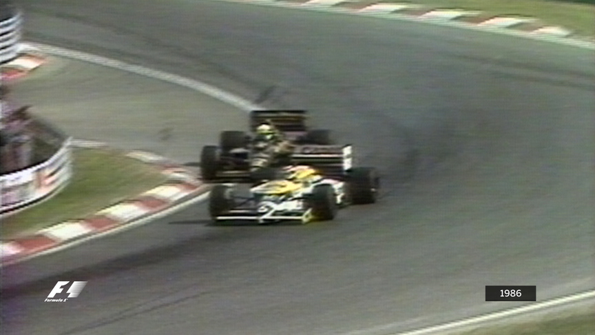 Hungary 1986 - Piquet overtake