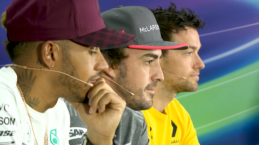 Drivers face the press in Canada