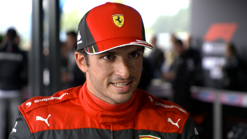 Carlos Sainz 'quite happy' after 'pretty hectic lap' for pole in Belgian GP qualifying