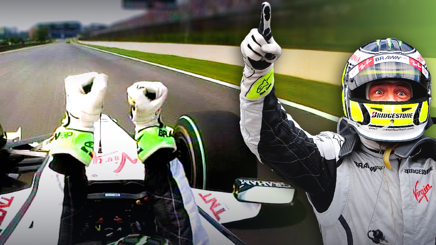 Iconic Jenson Button onboards