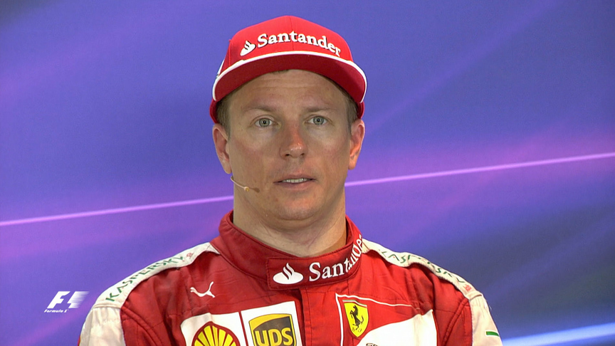 Kimi Räikkönen kilpailun jälkeinen haastattelu Singaporessa
