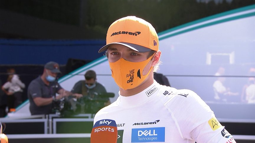 Lando Norris: 'I'm smiling right now - but you can't see it!'