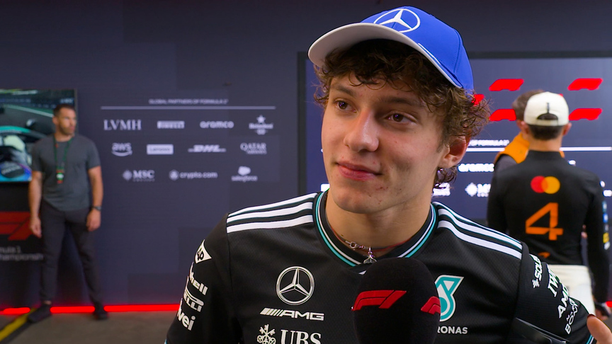 Antonelli celebrates his P2 after ‘the most complete weekend of the season so far’