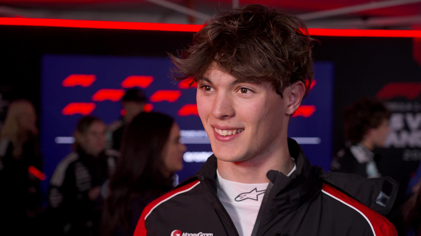 Bearman grappling with track conditions during Vegas practice