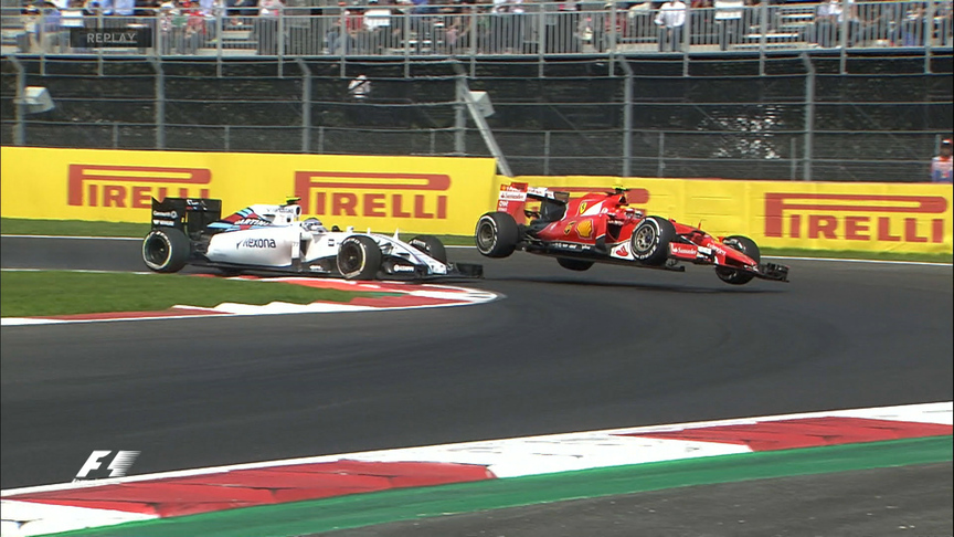 Race: Raikkonen out after Bottas collision