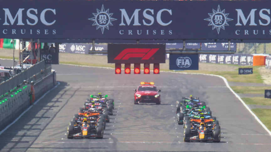 2024 Japanese Grand Prix: Verstappen keeps the lead ahead of Perez on the race restart