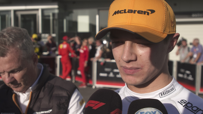 Lando Norris: 'I had to box' to avoid serious fire