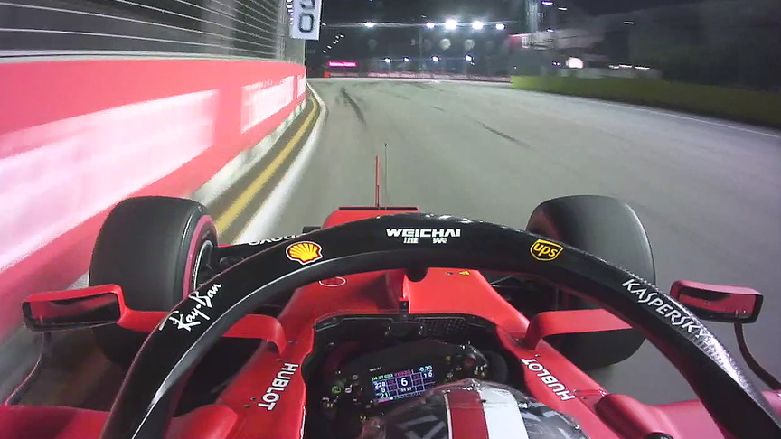 ONBOARD: Charles Leclerc's Singapore Pirelli pole position lap