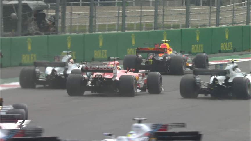 All the angles: Verstappen, Vettel and Hamilton clash at the start