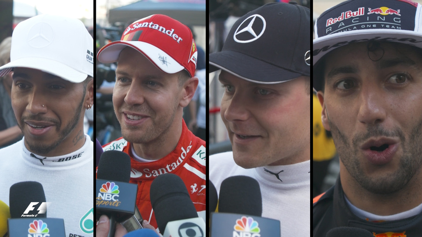 Drivers report back after qualifying in the USA