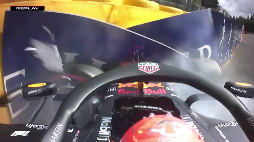BELGIAN GP: Verstappen crashes out after Raikkonen contact on Lap 1