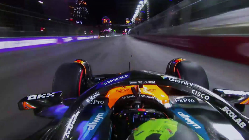 2025 Las Vegas GP: Ride onboard with Lando Norris as he sets the fastest lap in FP2