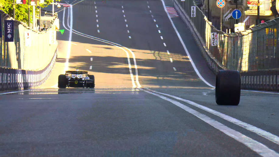 2023 Azerbaijan GP Sprint: Tsunoda triggers Safety Car after losing a tyre on track