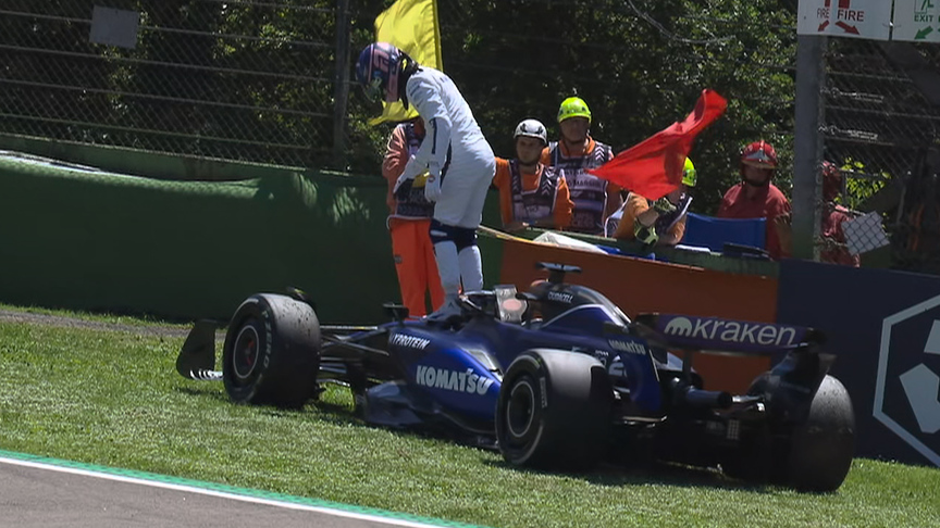 2024 Emilia Romagna GP FP1: Albon stops trackside to trigger red flags in first practice