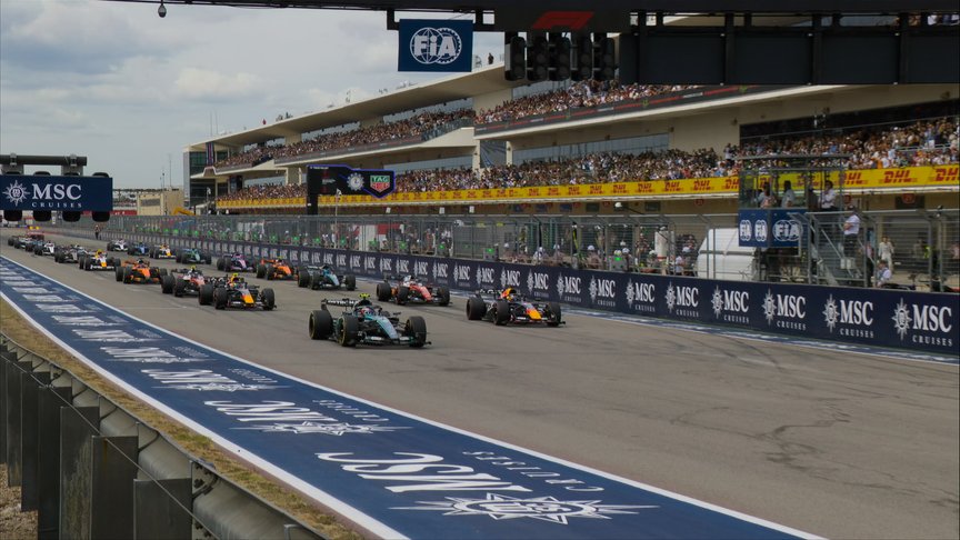 2026 United States Grand Prix: Antonelli leads as Leclerc jumps Verstappen on the start