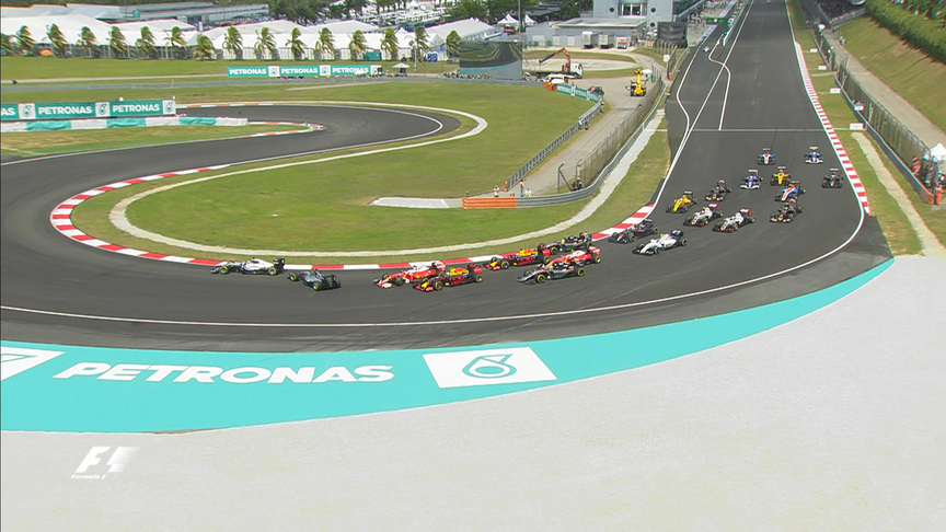 Race: First-turn collision ends Vettel's race